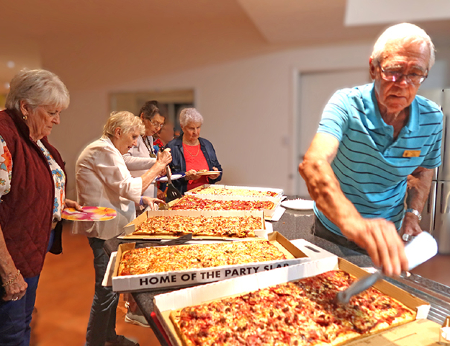 Setting out the choice of Pizzas